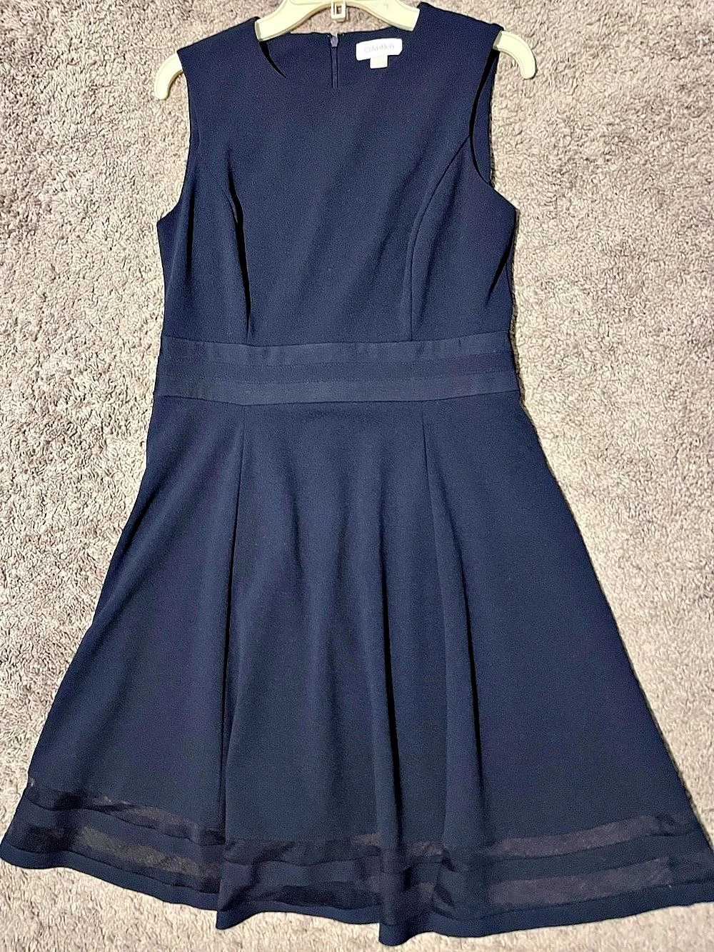 Calvin Klein Sleeveless Midi Party Dress in Royal Blue Size 10 Like New